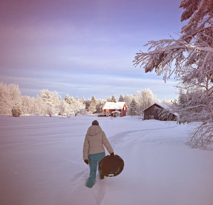 sneeuw, zweden, vakantie